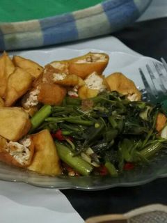 Foto resep Cah kangkung tahu