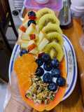 Papaya yogurt bowl