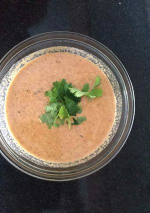 A picture of Andhra style Traditional Banana flower chutney (Arriti puvvu Aava pachadi).