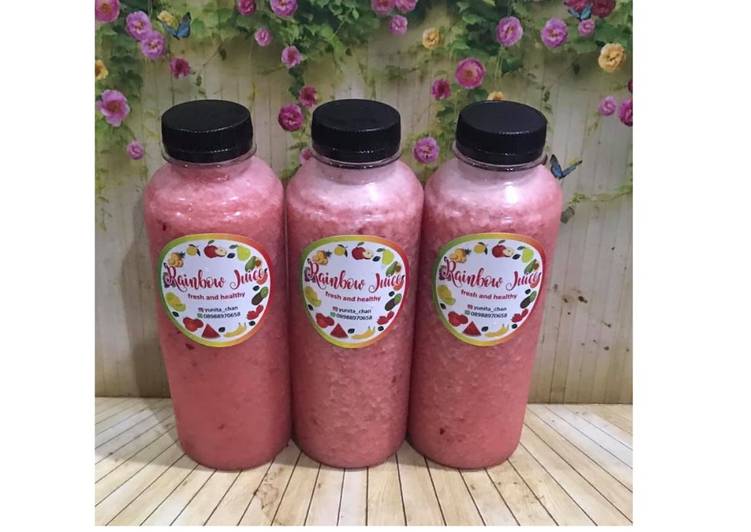 Bagaimana Menyiapkan Diet Juice Cherry Strawberry Soursop Apple Anti Gagal