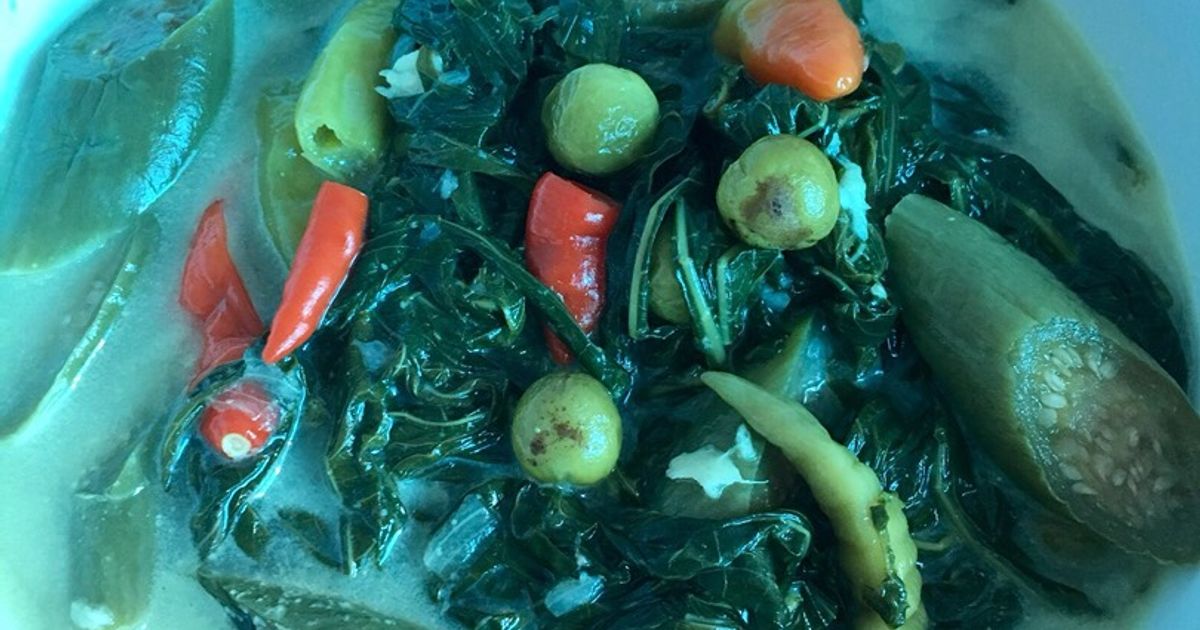 Resep Daun Singkong Terung Rimbang Masak Santan oleh Iriyanti S - Cookpad