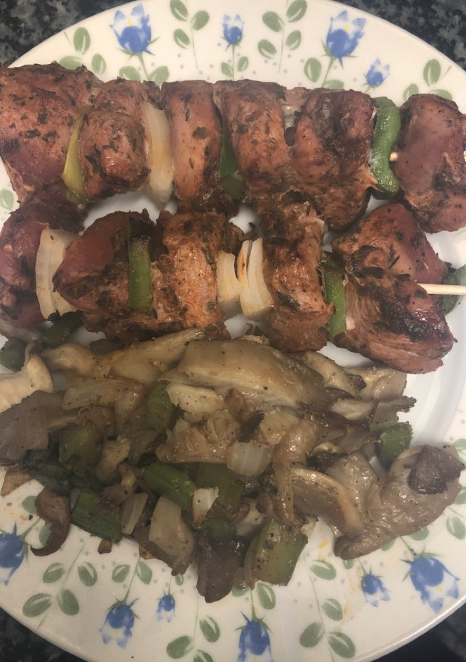 Una foto de 387. Brochetas de pavo al pimentón de La Vera (entrante carne)