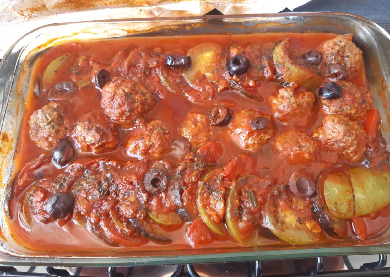 Ratatouille con albóndigas