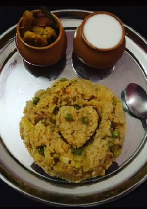 A picture of Matar Pulao.