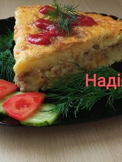 Фото Запіканка в духовці з фаршем і картоплею.