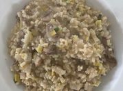 Una foto de risotto vegano