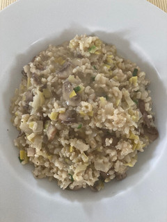 Una foto de Risotto vegano de champiñones portobello