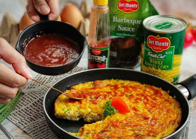 Standar Resep gampang buat Omlet Jagung Saus Barbeque yang menggugah selera