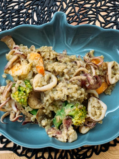 青醬松露海鮮燉飯 的食譜成品照片