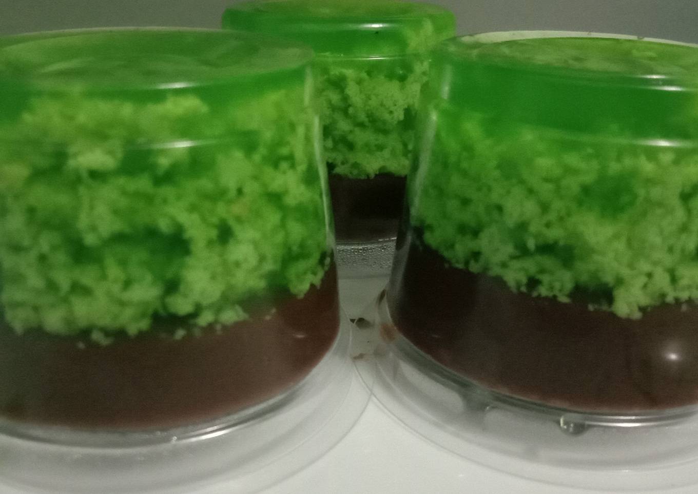Puding lumut coklat