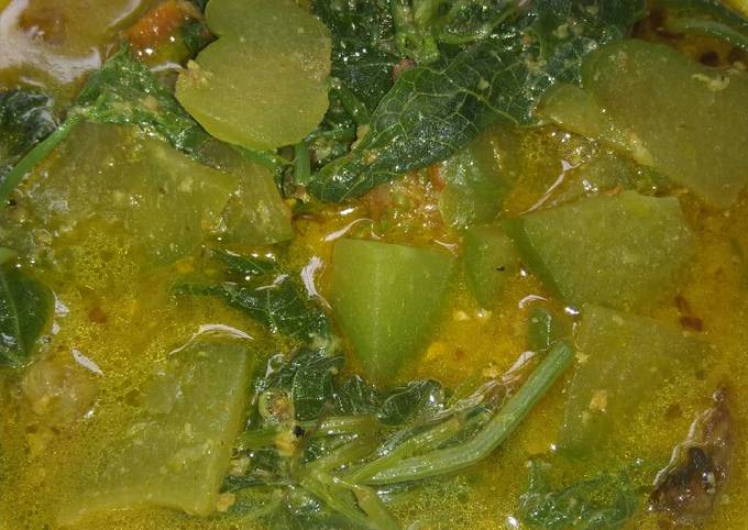 Bobor Labu siam dan daunya