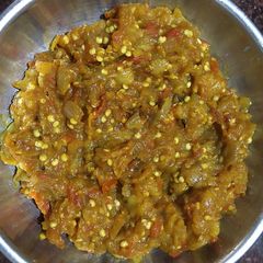 A picture of Brinjal bharta.