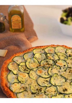 Une photo de Tarte fine aux courgettes