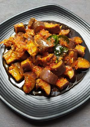 Foto resep Balada Teri di Balado Terong