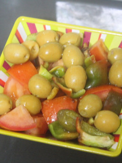 Una foto de Ensalada de tomate y pimiento