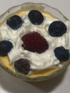 Una foto de Mousse de melocotón