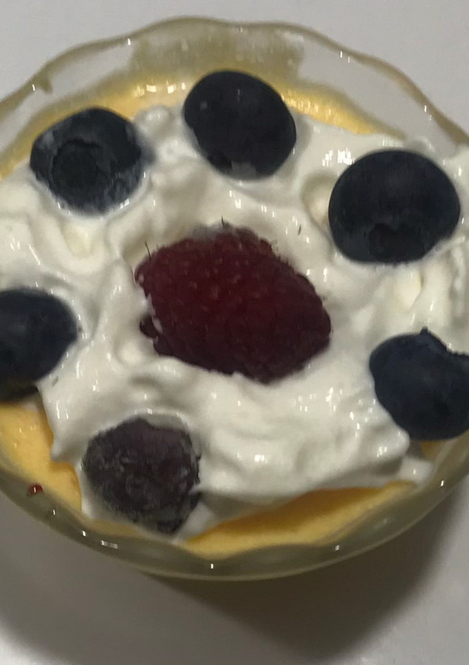 Una foto de Mousse de melocotón