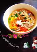Bún riêu tép - xương hầm