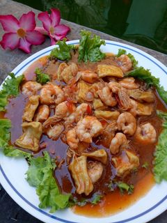 Foto resep Udang Tahu Saos Padang