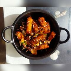 Chilli baby corn🫑 🌽😋 A picture of Chilli baby corn🫑 🌽😋.
