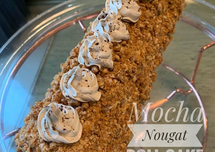 Resep Mocha Nougat Roll Cake yang Lezat