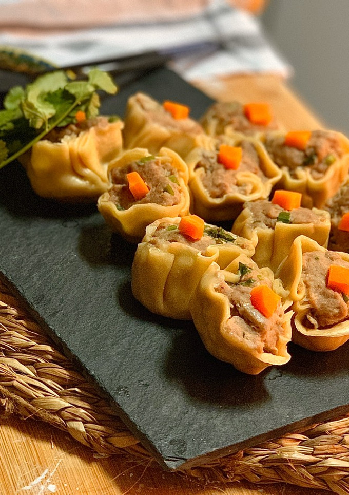 Una foto de Dim sum de cerdo al vapor