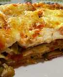 Lasaña rellena con verduras