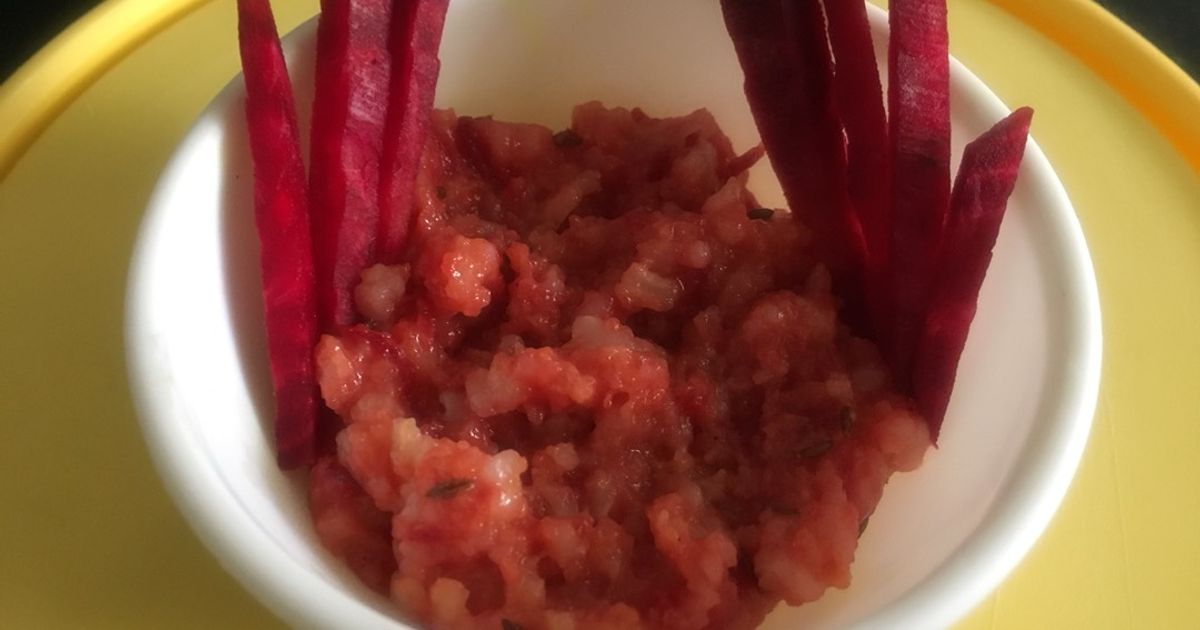 Beetroot Rice Recipe by Rucha Petkar - Cookpad