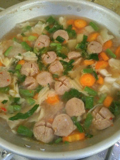 Foto resep Sayur sop bakso sapi