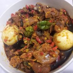A picture of Ofada stew (ayamase).