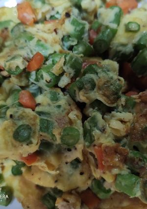 A picture of Long beans omelette.