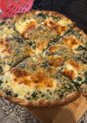 Una foto de Tarta de Espinaca y Atún Gratinada
