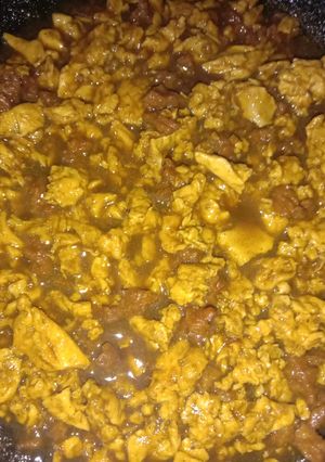 Foto resep Telor Orak-arik + Daging