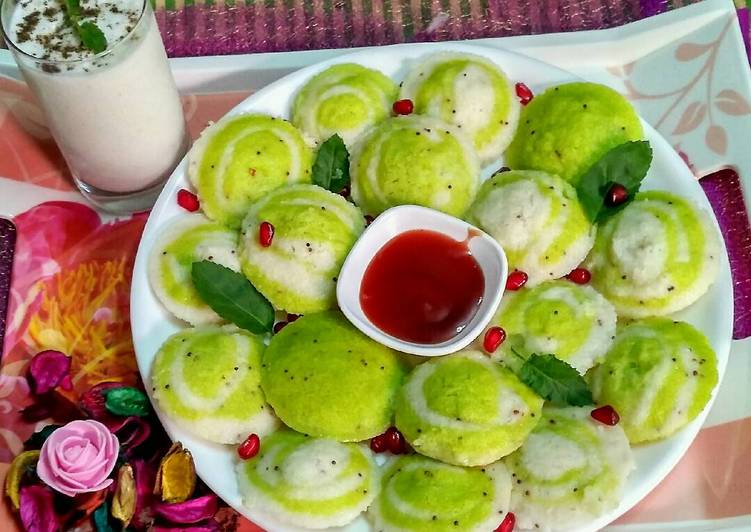 Recipe: at dinner Spinach suji idli