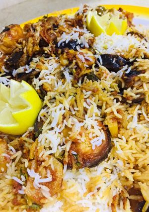 صورة لوصفة رز مدفون بالدجاج والخضار