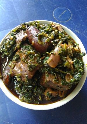 A picture of Edikang Ikong (Edikaikong Soup).