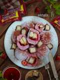 Mochi Wafer Coklat Karamel Strawberry (tanpa tepung ketan)