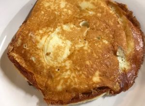 Una foto de Pancake con premezcla y estevia. Riquísimo!!!