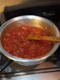 Salsa portuguesa 🍅🧅🥕🫑🌶️ para acompañar Cappellettis🍝😋