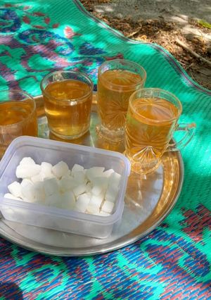 عکسی از دستور دمنوش بابونه در دل طبیعت