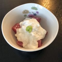 A picture of Yama Kake (Tuna tartar with Japanese Yam).