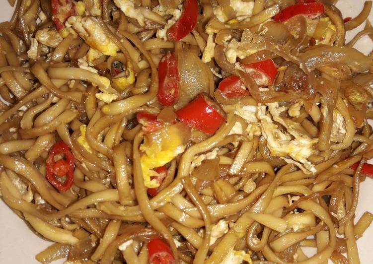 Resep Mi urai goreng + telur Anti Gagal