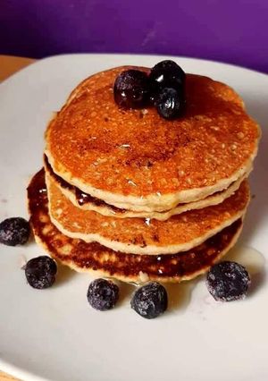 Una foto de Pancakes de manzana🍏🍎