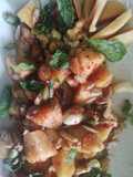 Chikoo+dry fruits chat