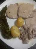 Filete de lomo en salsa de almendras con champiñones a mi manera 