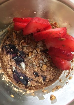 Una foto de Mug cake de arándano