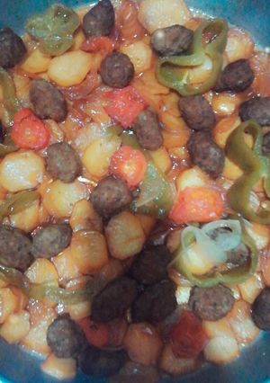 صورة لوصفة كفته مع بطاطا بالفرن