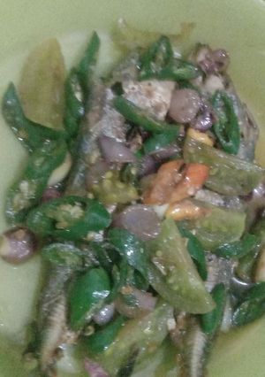 Foto resep Ikan asin cabe ijo