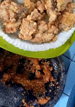 Foto resep Tenggiri tepung sambal geprek