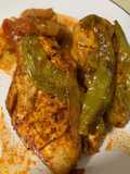 صينية فخاد وصدورة مع بصل وبطاطا وبندورة